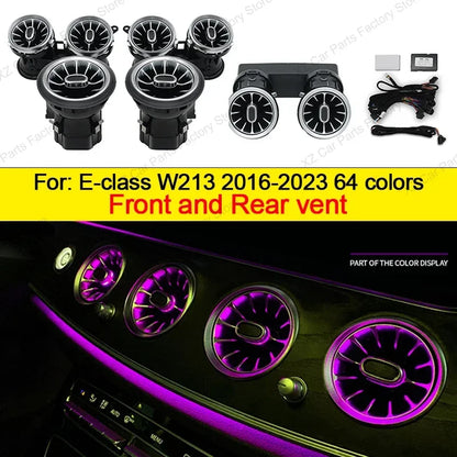 For Mercedes Benz E-Class W213 Air Vents 64 Colors 3D 4D Rotate Tweeter Interior W213 Ambient Light Speaker Cover for Light