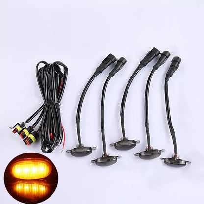 5X For Honda Civic Hatchback 2020-2021 Grille LED Light Raptor Style Cover
