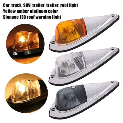 5pcs Truck SUV trailer trailer roof light yellow amber platinum color marker light LED roof warning light