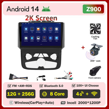 For Dodge Ram 1500 2500 3500 (2013-2019) Carplay Auto Screen Wireless Android Auto Car Intelligent Systems AutoMotive 8 Core DSP