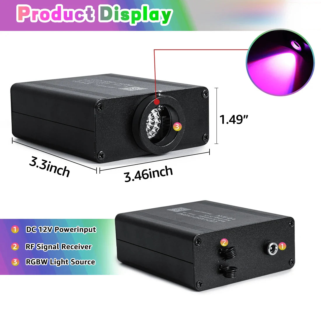 16W Car Roof Starlight Headliner Light Kit For Tesla Car Home APP Remote Controll Starry Sky RGBW Fiber Optic Ceiling Star Light