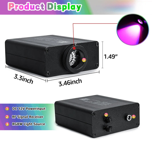 16W Car Roof Starlight Headliner Light Kit For Tesla Car Home APP Remote Controll Starry Sky RGBW Fiber Optic Ceiling Star Light