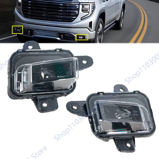 LED Car Headlight Front Bumper Fog Lamp For Gmc Sierra 1500 2022 2023 2024 84550845 84550846