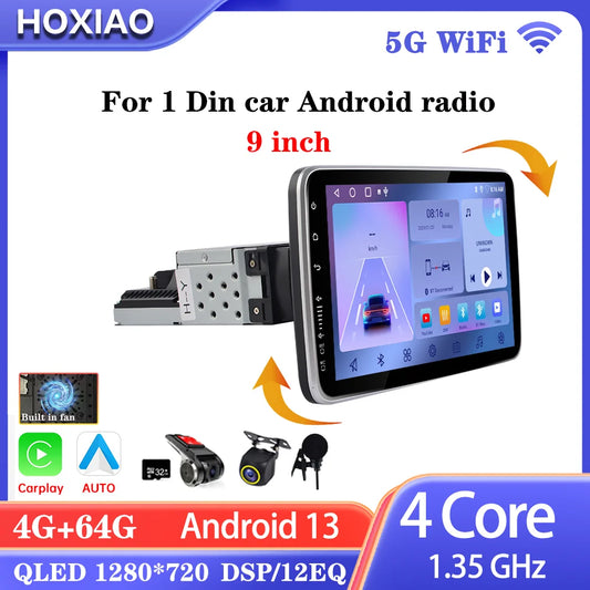 Android 14 Car Radio 1 Din Multimedia Player For VW Nissan Hyundai Kia Toyota Ford Honda Android Auto Carplay GPS FM DAB RDS