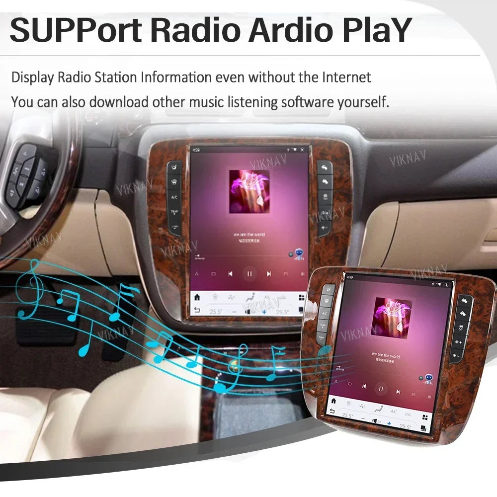 Android 12 Car Radio 13 Inch For GMC YUKON/Silverado Tahoe Suburban 2007-2014 GPS Navigation Carplay Multimedia Player Head Unit