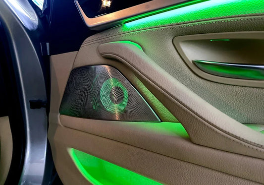 Automatic conversion door speaker ambient light decorative light door side speaker neon For BMW 5 series F10 F11 F18 2012-2017