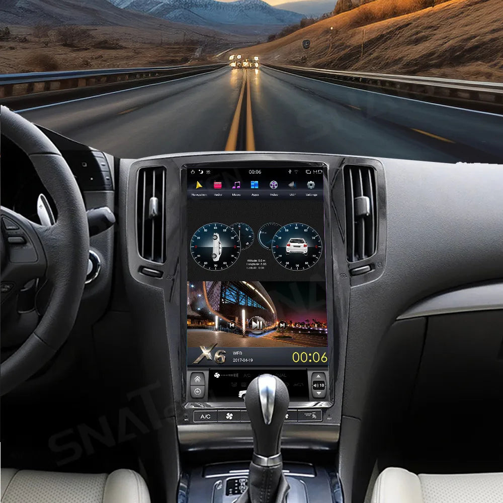 13.6" Android 13 CarPlay Car Radio For Infiniti G25 G35 G37 2010-2013 Touch Screen Multiedia Player GPS Navigation 4G WIFI DSP