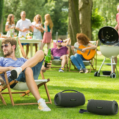 TRIBIT StormBox Lava 80W Portable Bluetooth Speaker Built-in Powerbank, APP Control, IP67 Waterproof for Outdoor, Camping, Party
