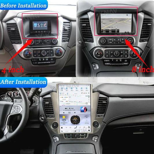 Viknav Car Radio For 2014-2020 Chevrolet Suburban Tahoe GMC Yukon  14.4 Inch Wireless Carplay GPS Navigation Multimedia Player