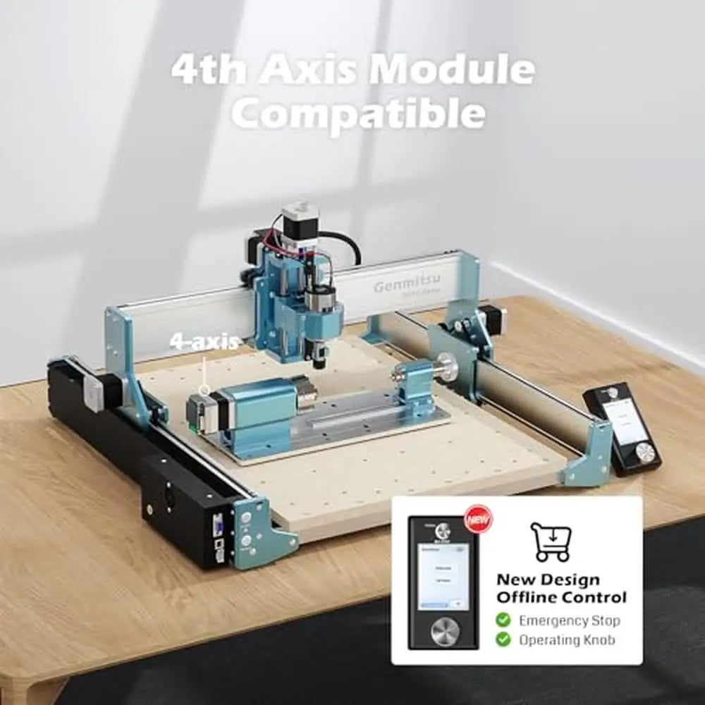 4040 CNC Router Woodworking Acrylic Cutter Metal Engraver 400 x 400mm Workspace Belt Driven Quieter Movement Precise Cuts Sturdy power tools