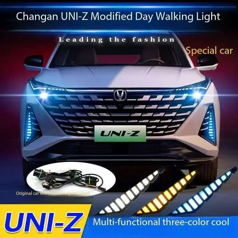 Changan Uniz daytime running light front bumper modification LED daytime running light UNI-Z front fog light