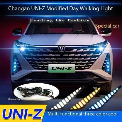 Changan Uniz daytime running light front bumper modification LED daytime running light UNI-Z front fog light