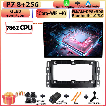 CARPLAY Android Screen For Chevrolet Avalanche Impala Tahoe Traverse 2007-2016 Car Automotive Multimedia Navigation DVD 7862 CPU