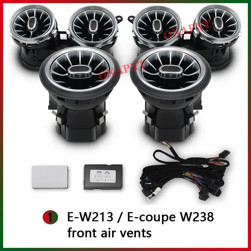 For Mercedes-Benz E-class W213 Coupe W238 LED Ambient Light 3D Tweeter Speeker Backlight Air Vent Turbine Car Atmosphere Lamp