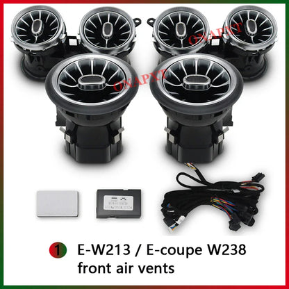For Mercedes-Benz E-class W213 Coupe W238 LED Ambient Light 3D Tweeter Speeker Backlight Air Vent Turbine Car Atmosphere Lamp