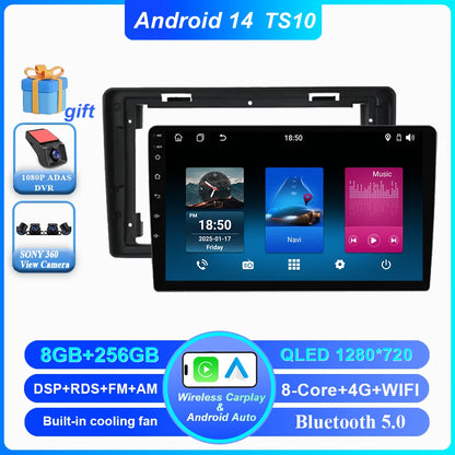 Car DVD Android 14 Radio Stereo For Citroen C2 C3 2001 2002 2003 -2010 Auto Multimedia Video Player GPS Navigation NO 2Din WIFI