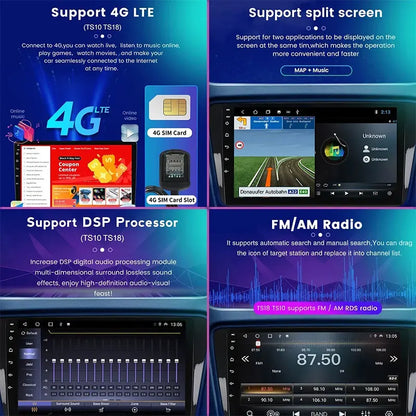 Android 14 9'' Car Radio For Ford Mustang 6 VI S550 2014 - 2021 Auto Carplay Multimedia Vedio player Navigation GPS 4G WIFI GPS