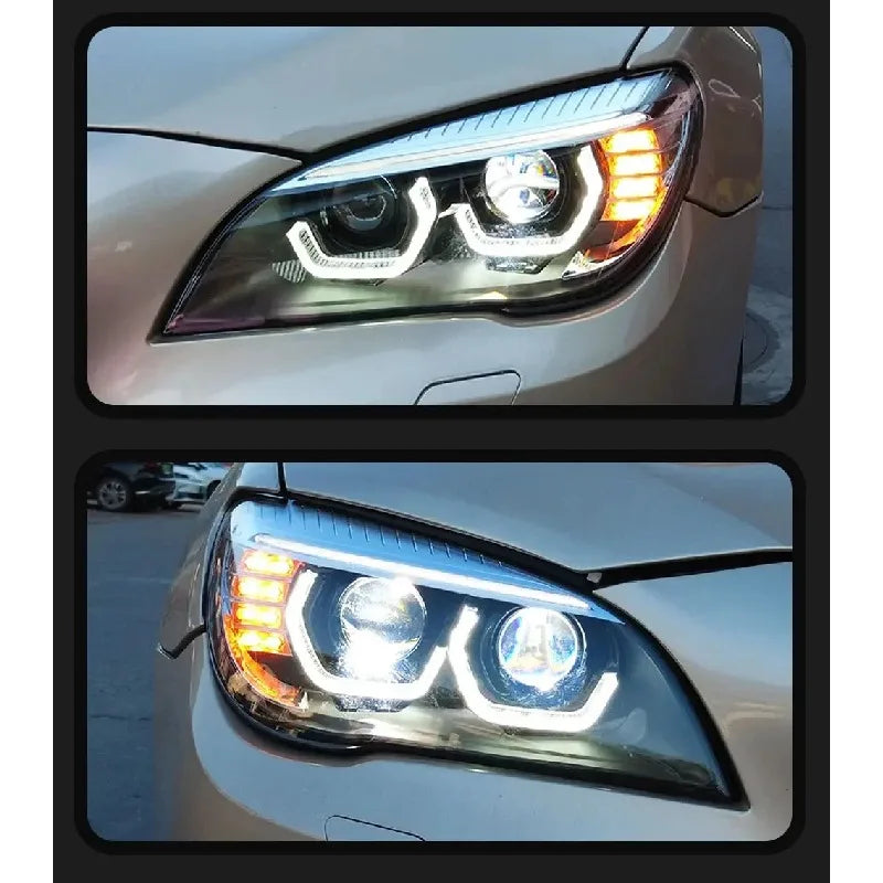 7 Series F01 F02 Upgrade Headlight for BMW 2009-2015 740i 730i 735i LED Head Lamps DRL Dynamic Turn Signals Projector Lens Light