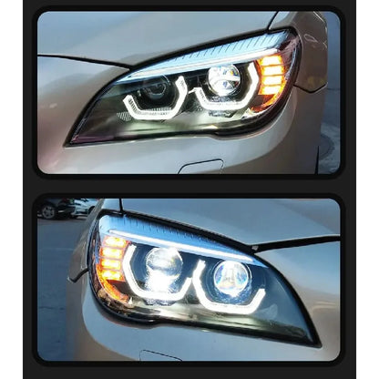 7 Series F01 F02 Upgrade Headlight for BMW 2009-2015 740i 730i 735i LED Head Lamps DRL Dynamic Turn Signals Projector Lens Light