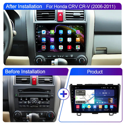 LEHX Pro 5G WIFI 8 Core Android 14 2 Din Autoradio Car Radio Multimedia Player For Honda CRV CR-V 2006-2011 Carplay gps dvd QLED