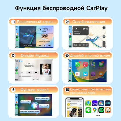 HEYINCAR Baidu Carlife to Wireless Carplay For Hyundai Tucson Elantra Lafesta Sonata Mufasa Custo China car Yandex Map spotify