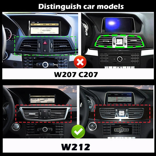 Wireless Carplay Android 14 for Mercedes Benz E Class W212 2009 - 2015 Car Radio Player Video DSP Stereo Touch Screen 4G WiFi BT