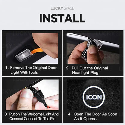 Suitable for Porsche Cayenne dynamic welcome light Macan718 991 car door light, car modification atmosphere projection light
