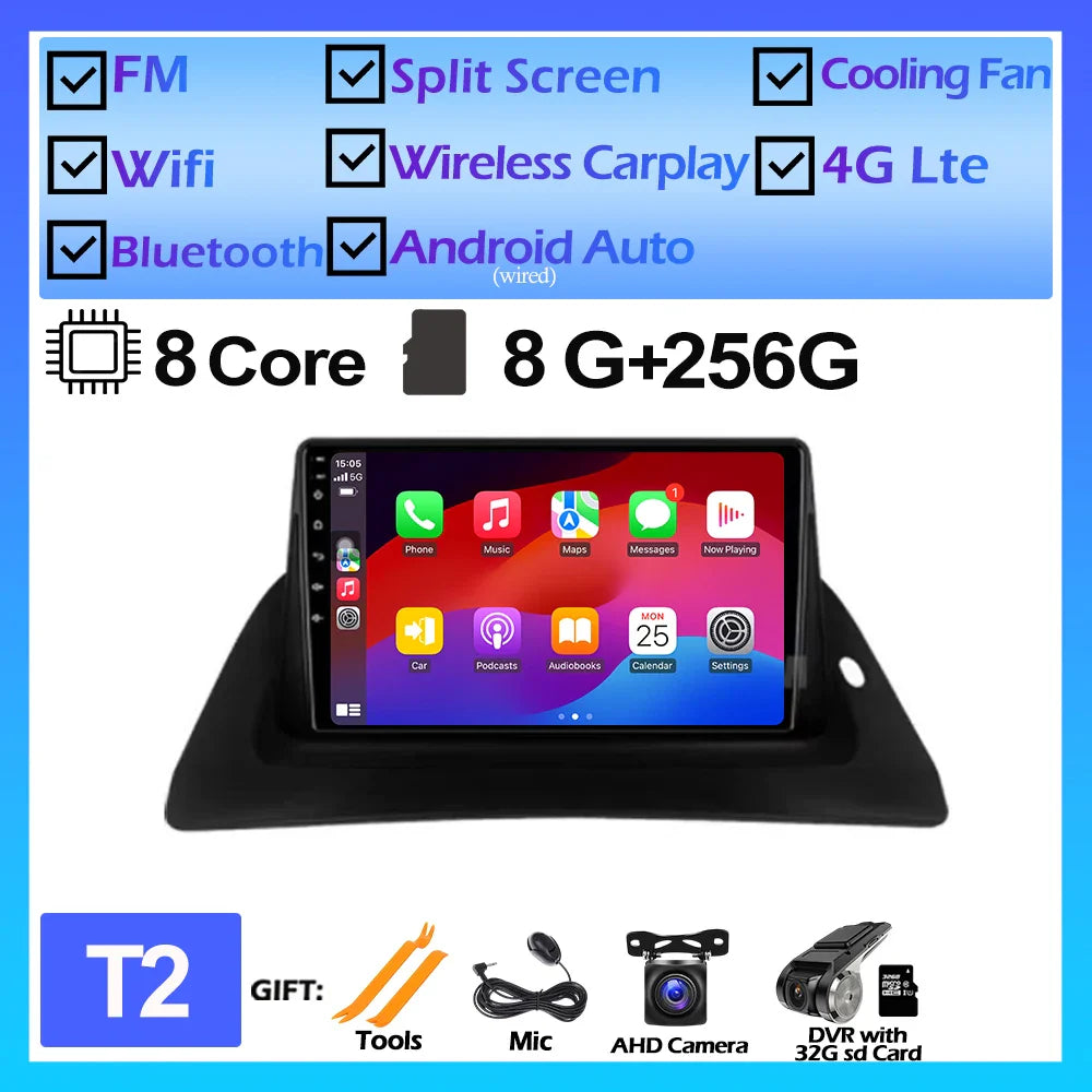 For Renault Kangoo 2015 2016 2017 2018 Android OS Car Multimedia GPS Player DSP Wireless Carplay Auto Stereo Car Radio DVD