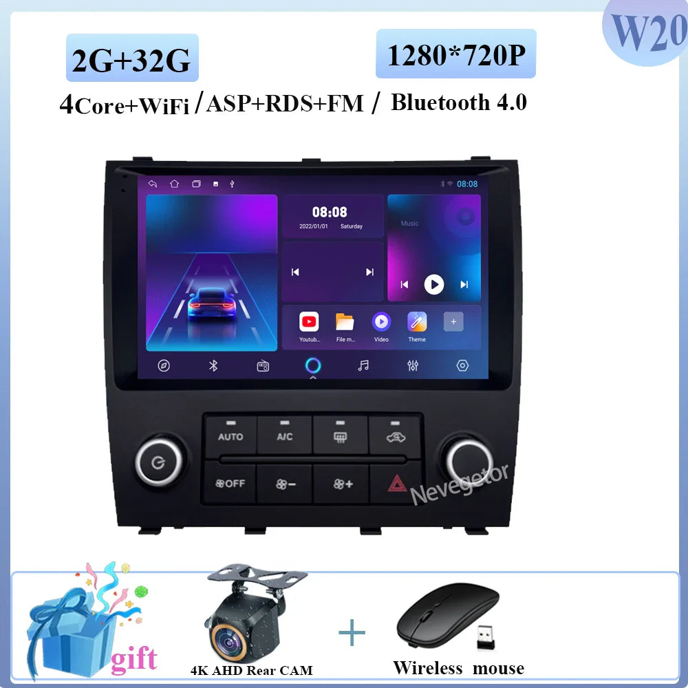 2Din Android 14 For Lexus IS200 XE10 1999 - 2005 Car Radio Multimedia Player GPS Navigation Stereo Wireless Carplay No 2din DSP
