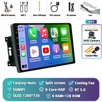 Android 14 Car Radio For Jeep Compass Grand Cherokee Wrangler Chrysler Sebring Town Country Dodge Charger Multimedia Stereo 2din