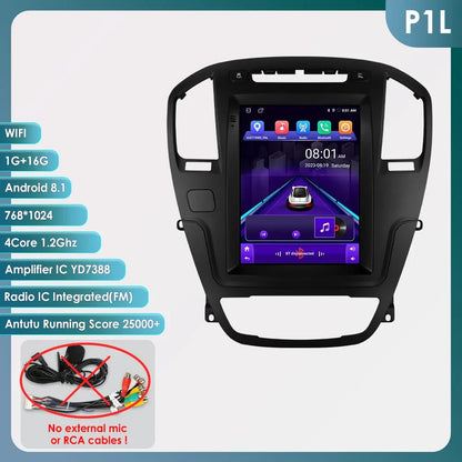 Carplay Android 13 Auto Car radio For Opel Insignia Buick Regal 2009-2013 Tesla multimedia player 9.7"7862 Head Unit GPS Stereo