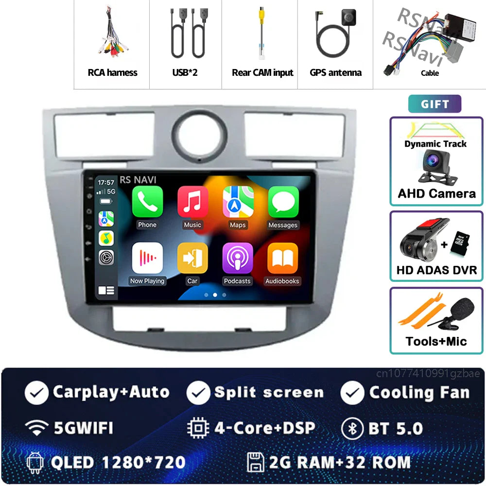 Android 14 Car Radio WiFi+4G For Chrysler Sebring Cirrus 2007 2008 2009 2010 GPS Navigation Auto wireless Carplay Player 2Din BT
