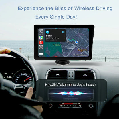 Car Radio Wireless CarPlay Android Auto Multimedia Video Player 7inch Portable Touch Screen With USB AUX For Rear View Camera
