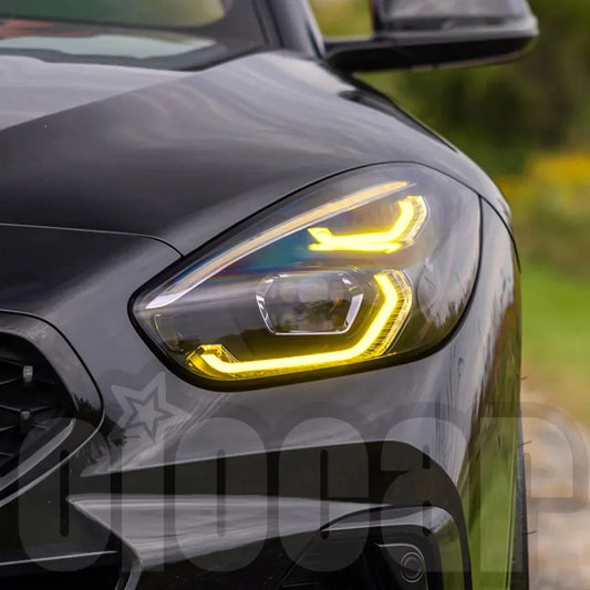 CSL Style Lemon Yellow DRL Daytime Running Light LED Chips For BMX Z4 G29 2019-2023 Fashion Headlight Angel Eyes Daylight Yellow