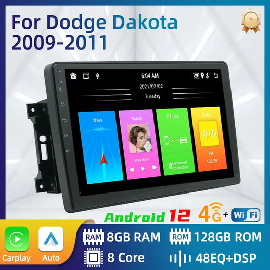 For Dodge Dakota 2009 - 2011 2 Din Android Car Radio Navigation WIFI FM GPS Multimedia Player Autoradio Head Unit Audio Stereo