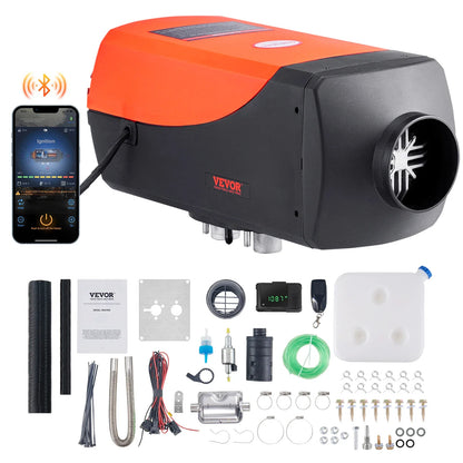SucceBuy Car Heater 2/5/8KW Diesel Air Heater 12V With Silencer Remote Control Truck Bus RV Trailer Air Diesel Parking Heater