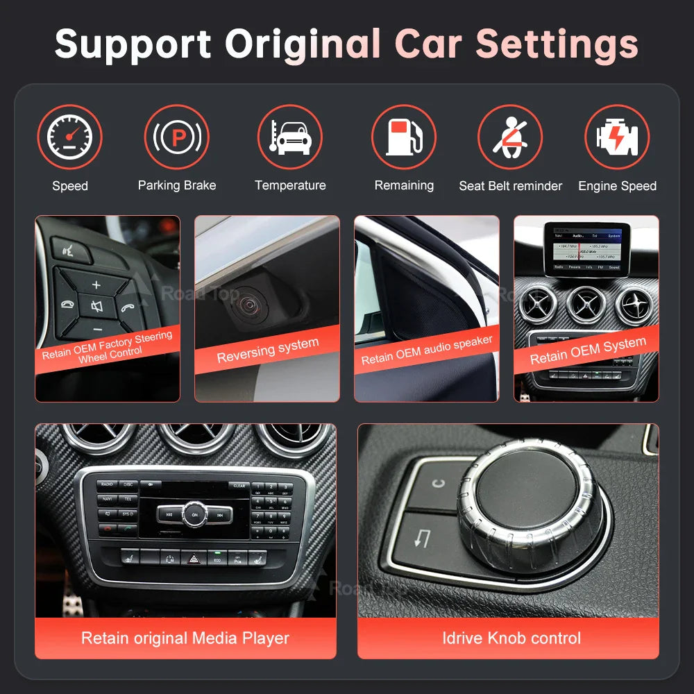 1920*720 Touch Screen Car Multimedia Display For Benz A B CLA GLA W176 W463 W246 2013-2015 NTG4.5 Wireless Carplay Android Auto
