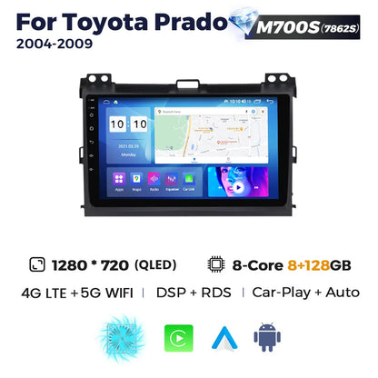 Android Intelligent Systems Car Radio For Toyota Land Cruiser Prado 120 LC120 2003-2009 Video Player Carplay GPS 2Din Head Unit