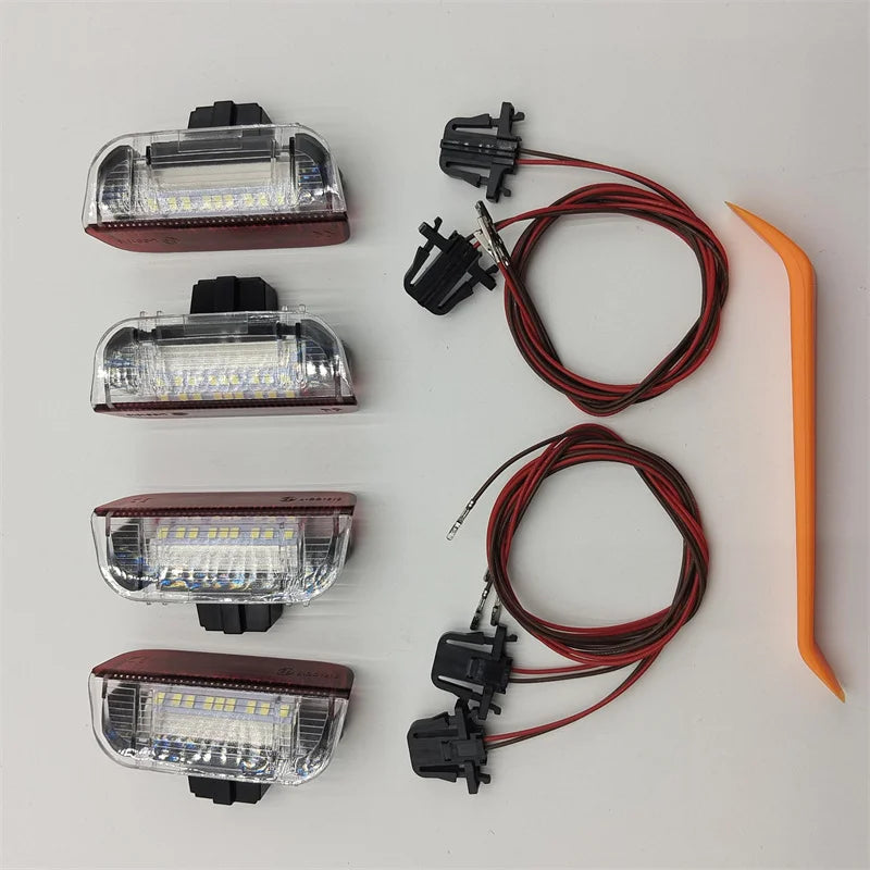LED Car Door Panel Courtesy Lights For Porsche Cayenne 958 Panamera Macan 718 Boxster Cayman 982 911 991 Series Interior Lamp