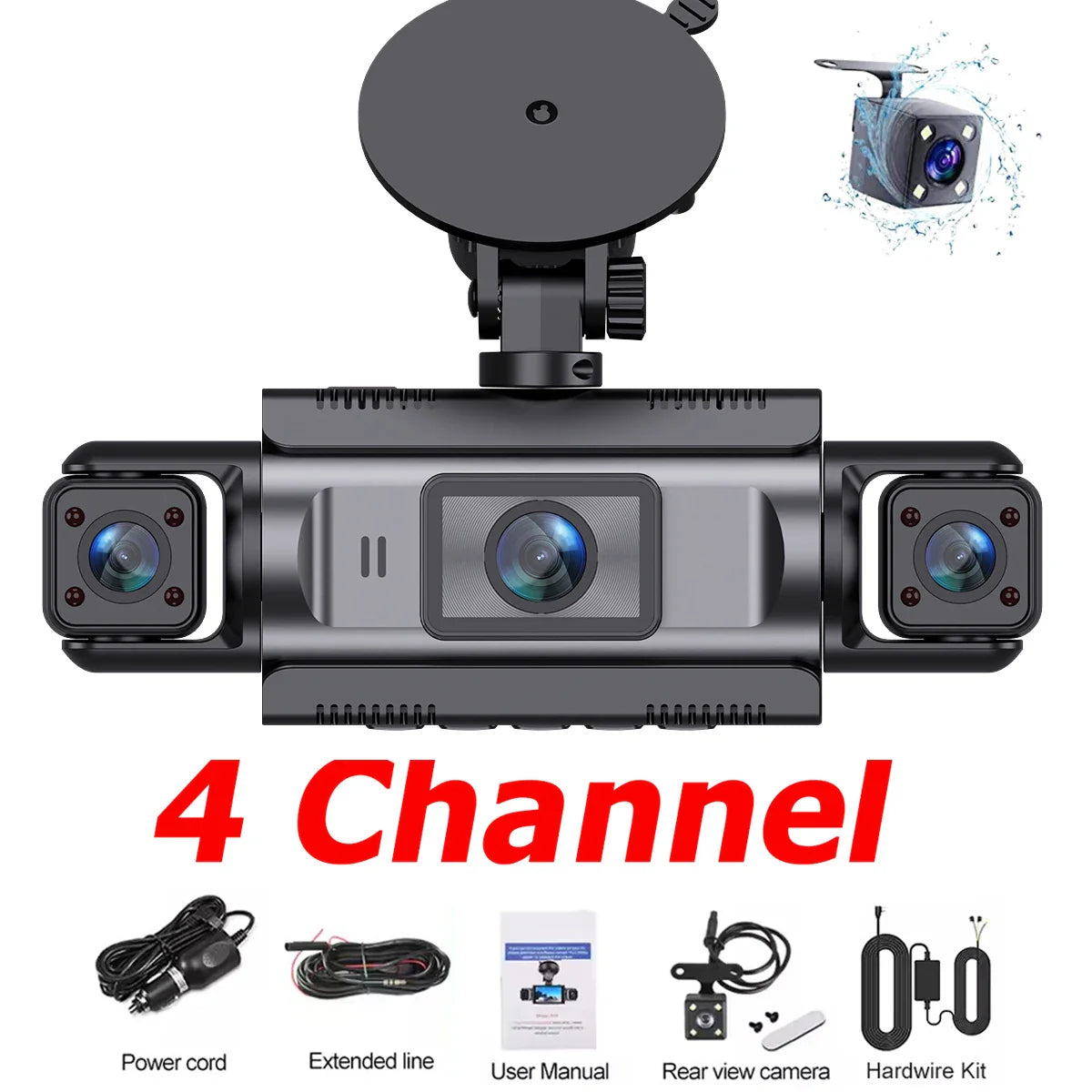 Dash Cam 4 Channel wifi Video Recorder 360° Car Recording Camera Night Vision 24H Parking Monitor Black Box Car Accessories