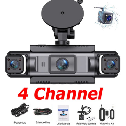 Dash Cam 4 Channel wifi Video Recorder 360° Car Recording Camera Night Vision 24H Parking Monitor Black Box Car Accessories