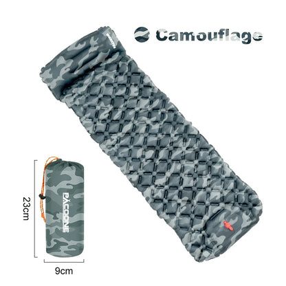 PACOONE Ultralight Outdoor Camping Sleeping Pad  Air Mat Inflatable Mattress with Pillows  Built-in Inflator Pump Travel Hiking
