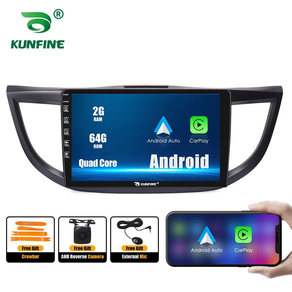 10.33 Inch Car Radio For Honda CRV 2012-2016 2Din Android Octa Core Car Stereo DVD GPS Navigation Player QLED Screen Carplay