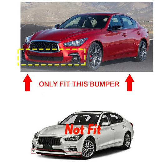 Front Bumper Spoiler for Infiniti Q50 2014-2021 Sport Version (Not for basic) Lower Bumper Diffuser Lip Protector Modification