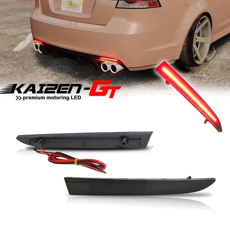 Smoked / Red Lens Red LED Rear Bumper Reflector Tail Lights For Cadillac ATS/XT5, For Chevrolet Camaro/Traverse, For Pontiac G8