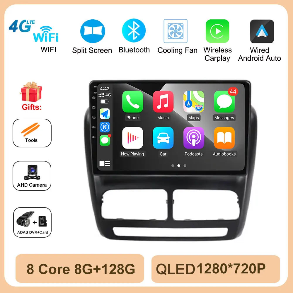 Android 14 Car Radio GPS Navigation For FIAT Doblo Opel Combo Tour 2010 2011 2012 - 2015 2018 Stereo Video Player Carplay Auto