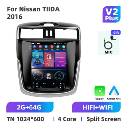 Podofo 8+128G 9.7''Car Radio For Nissan TIIDA 2016 Multimedia Player Carplay Android Auto 8Core WIFI&4G GPS Navigation Car Audio