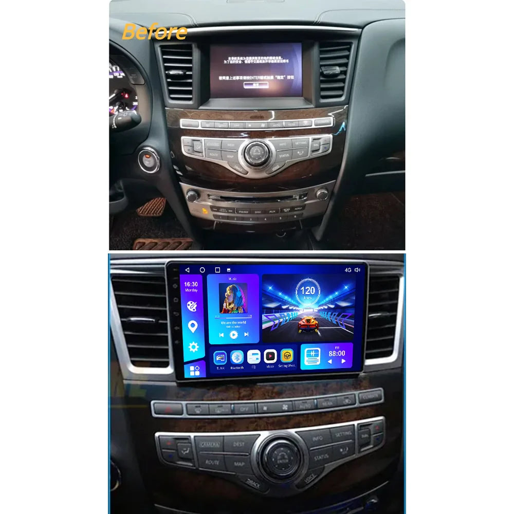 EKIY For Infiniti QX60 2014-2019 Car Radio Android 10 Auto Carplay 4G WIFI GPS Navigation Multimedia Player DVD Player