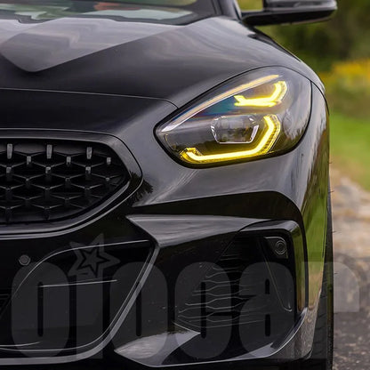 CSL Style Lemon Yellow DRL Daytime Running Light LED Chips For BMX Z4 G29 2019-2023 Fashion Headlight Angel Eyes Daylight Yellow