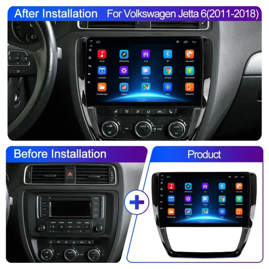 Car Radio for VW Volkswagen Jetta 6 2011-2018 Multimedia 2 Din Android 14 Video Player Navigation GPS DSP Carplay BT Head Unit